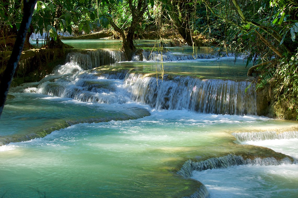Luang Prabang Mountain Bike and Trek to Kuang Si Waterfall 2 Days